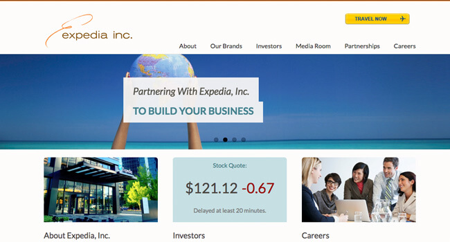 Expedia website 2013