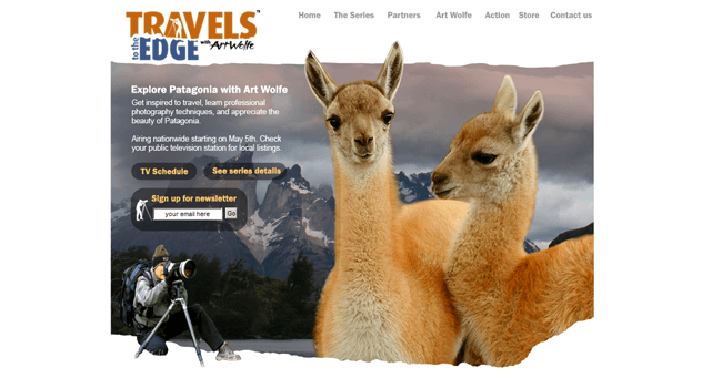 Travels to Edge website 2007